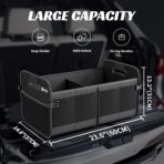 Sposuit Trunk Organizer for Car - 70L Collapsible Car Storage with 11 Pockets & Reinforced Handles, SUV Trunk Organizers for Grocery Cargo(Black) - Image 2