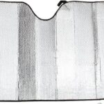 Shakas Car Windshield Sun Shade, Thickened Bubble Heat-insulation Cooling Board, Foldable Interior Anti-aging Protection Sunproof Cover, for Cars Suction Cup installation Privacy Cover (Silver)