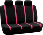 FH Group Car Seat Covers Full Set Cloth - Universal Fit Washable Automotive Seat Covers, Low Back Front Seat Covers, Solid Back Seat Cover for SUV, Sedan and Van Pink - Image 4