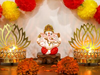 alikiki Ganesha Statue for Car Dashboard – 3.5" H Polystone Hindu God Lord Ganpati Murti Idol for Pooja Mandir Temple Altar Puja Decor Diwali Housewarming Wedding Spiritual Gifts for Indians - Image 3