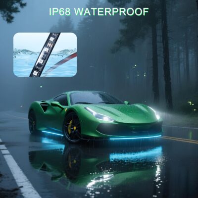 Underglow LED Lights for Cars - 6PCS RGB Neon Light Kit with 360 LEDs, Bluetooth APP Control, 8 Colors/Music Sync, Waterproof PVC Strips for Cars, Trucks, SUVs - Image 6