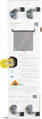 Munchkin Brica Sun Safety Car Window Shade with Heat Alert, Helps Block UVA/UVB Rays, 2 Pack, Black - Image 8