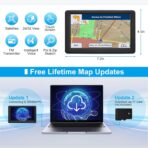 7" GPS Navigator for Car Truck RV, Car GPS Navigation System with 2026 Maps, Lifetime Free Updates, Voice Guidance, Speed & Red-Light Camera Alerts, Custom Truck Routing (Blue) - Image 4
