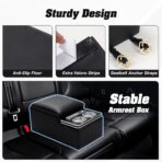 Upgraded Bench Seat Center Console with Extra Large Cup Holder & Phone Holder, Universal Car Armrest Storage Box Organizer for Truck & SUV & Van Automotive Central Console for Back Bench Seat - Image 6