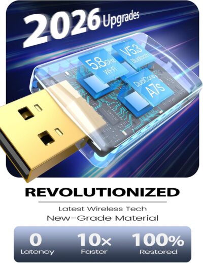 Mini Wireless CarPlay Adapter for iPhone & Android Auto (2026 Upgrade), No Delay, Fast & Stable Connection, Plug & Play, Converts Wired to Wireless Carplay Dongle for 2016+ Cars, USB-A/Type-C Port - Image 5