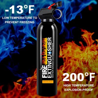 6Pack Fire Extinguisher for Home - 8 in 1 Portable A, B, C, K Fire Extinguishers with Mount, 620ml Emergency Survival Extinguisher for Vehicle, Car, Boat, Truck & Office, Versatile Fire Protection - Image 3