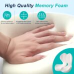 Seat Cushion for Office Chair and Car, Lumbar Support Pillow for Office Chair, Memory Foam Ergonomic Seat Cushion for Long Sitting, Back & Tailbone Pain, Sciatica - Dark Gray & Light Gray - Image 8