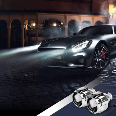 Nilight - 10041P 2.5" Mini Projector Lens for H1 Bulb Headlights Retrofit, Custom Headlamps Conversion:Chrome Shround,2 Years Warranty - Image 8