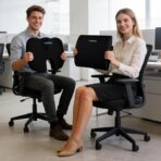 Ergonomic Seat Cushion & Lumbar Support Pillow - Memory Foam for Sciatica Pain Relief & Posture Correction, Non-Slip Chair Cushions for Office Chair/Car/Wheelchair/Travel (Black) - Image 7