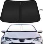 Car Windshield Sun Shade Compatible with 2020 2021 2022 2023 2024 2025 2026 Toyota Corolla Accessories Foldable Front Window Sunshade Custom Windshield Cover Sun Visor Block UV Rays