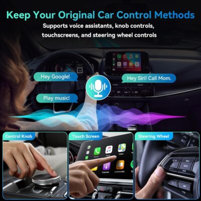 2026 Upgraded Wireless CarPlay Adapter, 2-in-1 Mini CarPlay Adapter for iPhone & Android, 3 Second Auto Stable Connection with Zero Latency, Plug & Play for 2016+ Cars with USB-A/USB-C Ports - Image 6