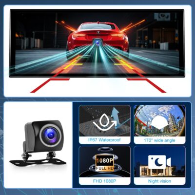 [11" Fully Laminated 60fps Touchscreen] -Accfly Wireless car Play Screen for Apple carplay &Android Auto, OTA Updates -HD Front Dashcam & Backup Camera, Car Stereo Radio/GPS Navigation/BT Audio - Image 9