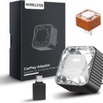2026 Wireless CarPlay Adapter for iPhone, Premium Glass Finish Design, 5s Auto-Connect, Mini Wireless CarPlay Dongle Compatible with Apple CarPlay, Plug & Play for Factory Wired Cars, Low Latency
