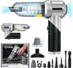 Saker Portable Handheld Vacuum Cordless Portable 17000PA Foldable Car Vacuum Cleaner Mini Dust Blower with Brushless Motor for Office Pet and Home Cleaning HL133