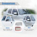 AUCERAMIC Chrome Mirror Cover Caps Fit 1999-2007 for Chevy Silverado Suburban Tahoe Avalanche 1999-2006 for GMC Sierra Yukon 2002-2006 for Cadillac Escalade (Stick-on Overlay) - Image 4