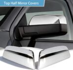 Chrome Door Handle Covers+Top Half Mirror Covers+Tailgate Cover (with Camera Hole) Compatible with Chevrolet Silverado GMC Sierra 1500 2500 3500 2014-2018 - Not for Towing Mirror - Image 5