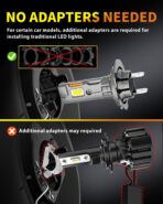 Upgraded H7 H7LL Light Bulbs, 80,000LM Insane Brightness, Real 1:1 Halogen Mini Size H7 Fog Lights, 6500K White with Ultra-Bright LED Chips, Plug and Play, Pack of 2 - Image 5