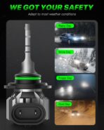 𝟵 𝟬 𝟬 𝟱/𝗛𝗕𝟯 𝟵 𝟬 𝟬 𝟲/𝗛𝗕𝟰 Bulbs Combo – Pack of 4, Super Bright 𝟰𝟬,𝟬𝟬𝟬𝗟𝗠, 𝟭:𝟭 𝗦𝗶𝘇𝗲 6500K Cool White, Fanless Silent Design, 50000-Hour Lifespan - Image 7