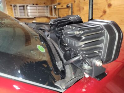 iJDMTOY Add-On Dual Pod Light Mounting Brackets for Truck SUV Hood Hinge or A-Pillar Mount LED Pod Light System - Image 4