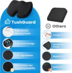 TushGuard Office/ Car Seat Cushion, Non-Slip Sciatica & Back Coccyx Tailbone Pain Relief Chair Pad, Memory Foam Butt Pillow for Computer Desk, Wheelchair, Driving (Black) - Image 6