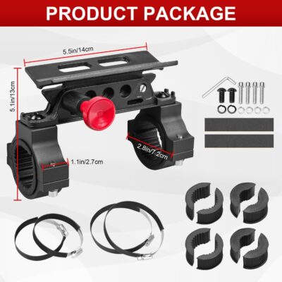 Quick Release Roll Bar Fire Extinguisher Mount Holder Bracket Kits Compatible with for UTV Polaris RZR Pioneer Can Am Maverick X3 Commander Talon ATV Jeep Wrangler with 1''-2'' Roll Cage - Image 7