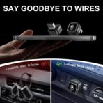 Wireless Carplay Adapter 2in1, 2026 Upgrade Wired to Wireless for CarPlay/Android Auto, WiFi 6 Mini Plug & Play, USB/Type C, Smart Button Dongle Auto-Connect for iPhone iOS 10+ Android 11+ - Image 9