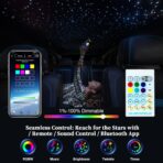 Twinkle & Meteor Starlight Headliner Kit for Car 0.03in x 9.8ft 750 Strands for Ambient Interior Decor 16W RGBW Fiber Optic Star Light Engine, 200 White Shooting Stars - Image 6