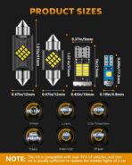 24PCS LED Interior Car Lights, Extremely Bright 6500K White LED Bulb Kit, Applicable to Dome Map Door Lights and Other Parts Replacement for Your Cars, to Help You See Inside The Car at Night - Image 2