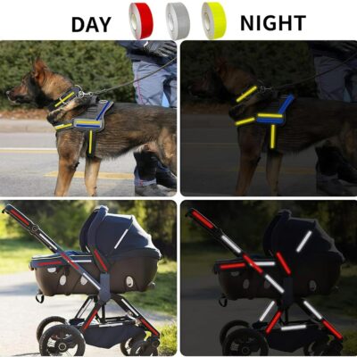 3 Rolls High-Visibility Reflective Tape - Waterproof Self-Adhesive Safety Stickers for Outdoor Nighttime Visibility, Trailers, Apparel, Vehicles (1 in x 30 ft.) - Image 5