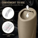 Car Trash Can Bin with Lid - 2 Packs Car Garbage Can Cup Holder - Beige Mini Leakproof Vehicle Garbage Bin with 40pcs Trash Bags-Automobile Organizers and Storage for Front Back Seat Accessories - Image 6