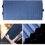 Retractable Windshield Sun Shade for Car, Cordless Cellular Sun Visor Protector Blocks 99% UV Rays to Keep The Vehicle Cool, Honeycomb Sunshade Fits Various Models with 3 Suction Cups (63CM/25IN)