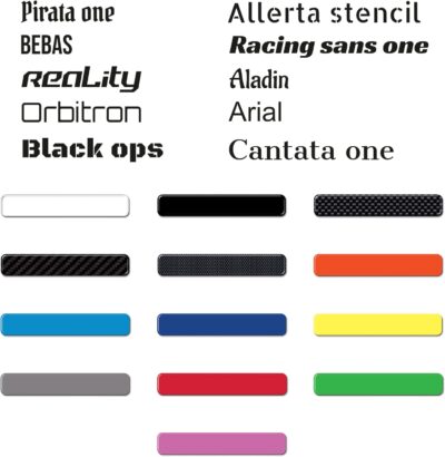 Labelbike Pair of Stickers 2x13.5 cm Customized Resin 3D Effect Flag + Name - 2 Waterproof Labels for Tank Bike Frame Bicycle Helmet Bike Motorbike Tuning Rally Style car - Image 6