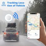 Tracker Device for Vehicles,Mini Hidden Car Tracker with Magnetic Case,No Monthly Fee Real Time GPS Car Tracker Works with Apple Find My (iOS Only) (Black,1PCS) - Image 2