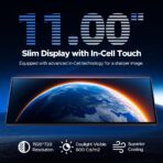 Volam 11'' Wireless Carplay Screen for Car Built-in Net-Flix YouTube Apps, Portable Touchscreen Car Stereo with Android Auto, Backup Camera, OTA Updates, Bluetooth, Voice Control, GPS Navigation,FM - Image 4