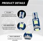 74 Led Bulb Dash Lights Super Bright, T5 37 74 LED Bulb with Twist Lock Socket PC74 PC37, Dashboard Lights, Instrument Cluster Bulbs Kits,Pack of 20 (Ice Blue) - Image 3