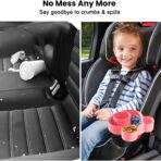Car Seat Tray - Convert Cup Holder to a Tray for Snacks, Toys, 360 Rotatable for Kids Travel, Anywhere with Cup Holder (Pink) - Image 2