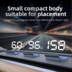 W2 General Motors HUD Head-Up Display - USB-Powered GPS Speedometer, Windshield Projector, Auto Brightness Sensor, Compatible with All Vehicles for Easy Installation (No OBD Required)(White) - Image 4