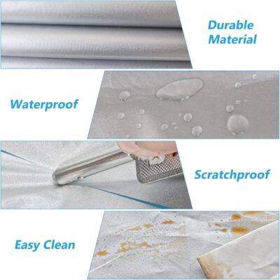 SEAZEN Car Cover with Zipper, 2 Layer Full Car Covers Waterproof/UV Protection/Snowproof/Dustproof, Universal Car Cover (Fit Sedan-Length Up to 200") - Image 3