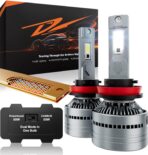 LUXSTER | Dracarys 100000LM H11 H9 LED Bulbs with Vapor Chamber Cooling, 55W/85W Dual Power Mode, CANBUS Ready, H8 H16 Fog Lights, 6500K Xenon White, 2 Pack