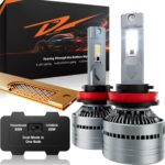 LUXSTER | Dracarys 100000LM H11 H9 LED Bulbs with Vapor Chamber Cooling, 55W/85W Dual Power Mode, CANBUS Ready, H8 H16 Fog Lights, 6500K Xenon White, 2 Pack