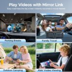 9.26'' Carplay Screen for Car with 2.5K Dash Cam and 1080P Backup Camera Portable Wireless Android Auto Screen GPS Navigation Mirror Link Voice Control Hands-Free for iOS 11+ Android 11+ - Image 6