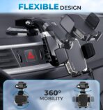 Bestrix SmartClamp Car Phone Mount | Dashboard Cell Phone Car Phone Holder Compatible with iPhone 13 12 11 Pro, Xr, Xs, XS MAX,XR,X, Galaxy S20 Note 20 Ultra & All Smartphones - Image 5