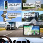 Car GPS Navigation 7 Inch Truck Navigator Latest Maps Touch Screen Vehicle GPS Commercial Trucker Voice Navigation Speeding Warning Free Lifetime Update of Maps - Image 6