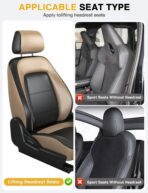 2-Pack Leather Car Backseat Organizer with Tablet Holder–Foldable Food Tray,Storage Pockets,Trash Can,Tissue Holder & Insulated Bag–Kick Mats Protector for Kids,Travel Accessories Organizer - Image 8