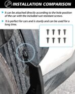 Powerty Custom Fit for Mud Flaps Toyota RAV4 2025 2024 2023 2022 2021 2020 2019 Splash Guards Molded Front and Rear Fender Cover Black ABS 4Pcs Set Hybrid Accessories (Not Fit for 2021 RAV4 Prime) - Image 6