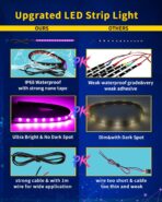 Car Led Light Strip,Pink Interior Lights for Trucks 30CM 15 SMD IP67 Waterproof Car Underglow Lights for Car Motorcycles Boat Golf Cart Home Decoration with 3M Tape - Image 5