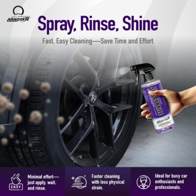 Nanoskin SPEEDY BRITE Pro Grade Wheel & Tire Acid Cleaner, 1 gallon - Chrome & Coated Wheel Safe, Cleaning with Organic Acid | Removes Brake Dust & Road Grime for Auto Detailing, Body Shop Safe - Image 3