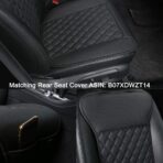 Black Panther 1 Pair Luxury Car Seat Covers Protectors, Universal Anti-Slip Driver Seat Cover with Partial Backrest Coverage (Middle Part Only), Diamond Pattern, Compatible with 95% Cars (Black) - Image 3