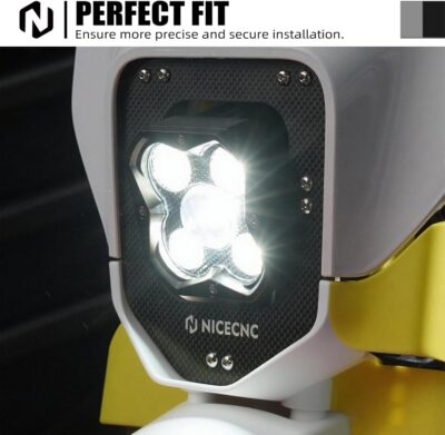 NICECNC LED Lamp Headlight Compatible with Husqvarna 150-501 TE/FE 2024-2025, Black - Image 3
