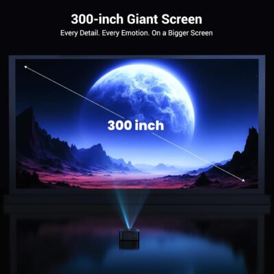 1500 ANSI Official Licensed Google TV Smart Projector, HAPPRUN 4K Full HD Home Theater with Auto Focus, Dolby Sound, Wi-Fi Bluetooth, Built-in Apps, Compatible with Phone & PC, Indoor & Outdoor Use - Image 7